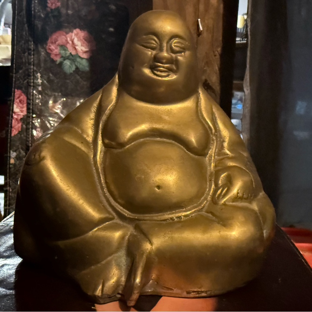 Radiant Brass Buddha Sculpture